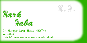 mark haba business card